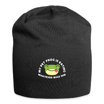 My frog is whatever bugs him - Jersey Beanie - black - Front