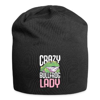 Crazy Bullfrog Lady Frog Hunter - Jersey Beanie - black - Front