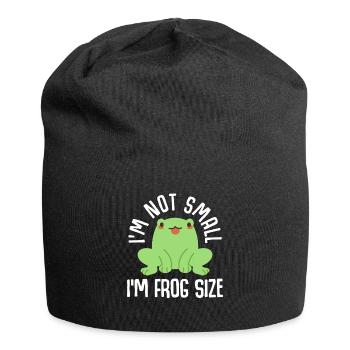 Je ne suis pas petit, je suis de la taille d’une grenouille - Bonnet en jersey - noir - Devant