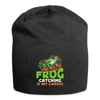 Frog hunting is my cardio frog hunter - Jersey Beanie - black - Front