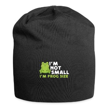 Je ne suis pas petit, je suis de la taille d’une grenouille - Bonnet en jersey - noir - Devant