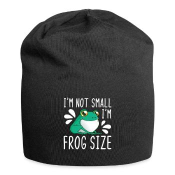 Je ne suis pas petit, je suis de la taille d’une grenouille - Bonnet en jersey - noir - Devant