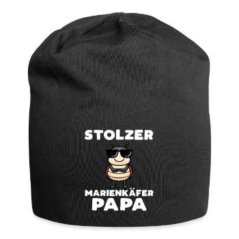 Stolzer Marienkäfer Papa Insekt - Jersey-Beanie - Schwarz - Vorne