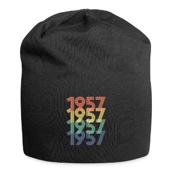 Cool Retro 1957, 65 Years Old, 65th Birthday Gift - Jersey Beanie - black - Front