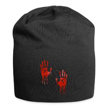 Halloween blutige Hände - Jersey-Beanie - Schwarz - Vorne