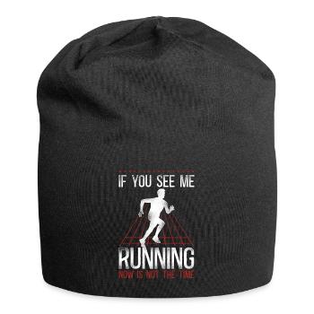 Running Runner Half Marathon - Jersey Beanie - black - Front