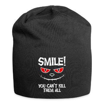 Cat Halloween Monster - Jersey Beanie - black - Front