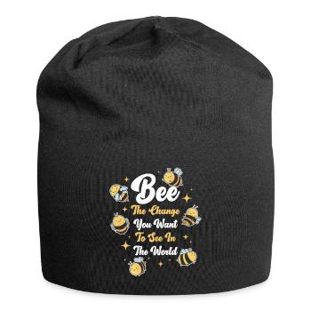Bee The Change Bee Gift - Jersey Beanie - black - Front