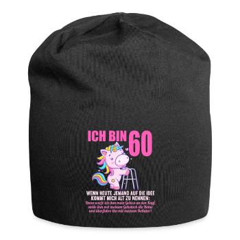 60 Jahre idee mich alt zu nennen 60 Geburtstag - Jersey-Beanie - Schwarz - Vorne
