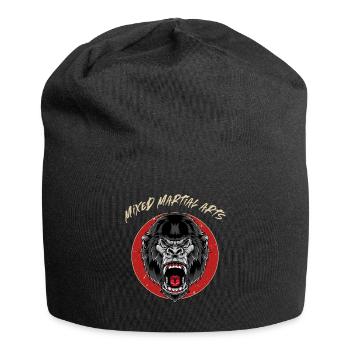 MMA Gorilla - Käfigkämpfer Mixed Martial Arts - Jersey-Beanie - Schwarz - Vorne