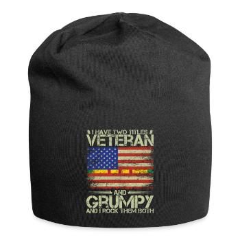 Grand-père Vétéran Style de vie Cool Military Ges - Bonnet en jersey - noir - Devant