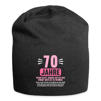 70 Jahre idee mich alt zu nennen 70 Geburtstag - Jersey-Beanie - Schwarz - Vorne