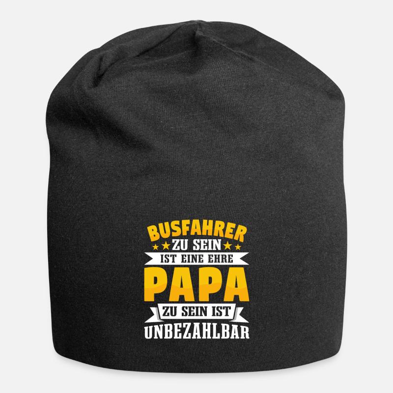 Busfahrer Papa Vatertag - Jersey-Beanie - Schwarz