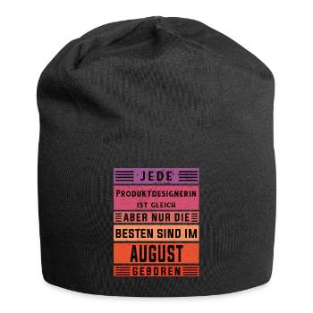 Technischer Geburtstag August geboren - Jersey-Beanie - Schwarz - Vorne