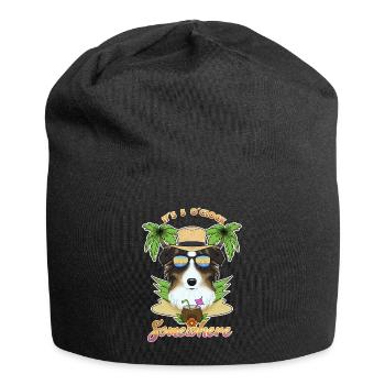 It Is 5 OClock Somewhere Drinking Australian - Jersey Beanie - black - Front