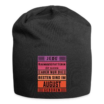 Dekorateur Geburtstag August geboren - Jersey-Beanie - Schwarz - Vorne