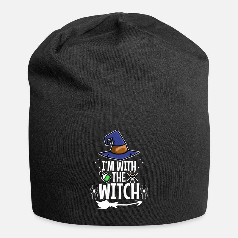 I'm With The Witch - Jersey-Beanie - Schwarz
