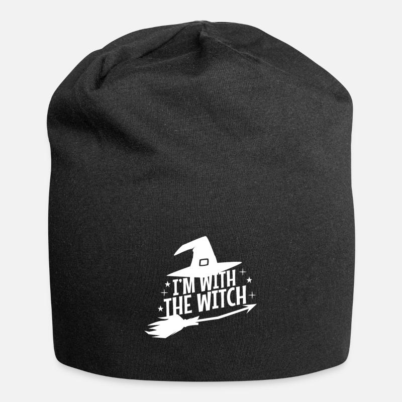 I'm With The Witch - Jersey-Beanie - Schwarz