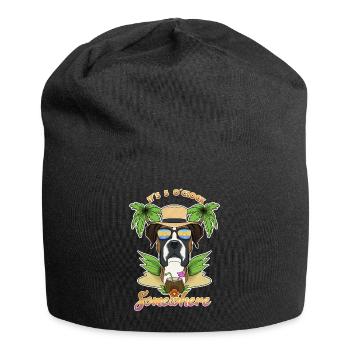 C’est 5 oclock quelque part en train de boire boxer - Bonnet en jersey - noir - Devant
