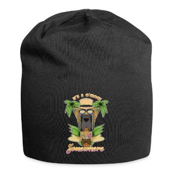 Il est 5 oclock quelque part en buvant un grand danois - Bonnet en jersey - noir - Devant