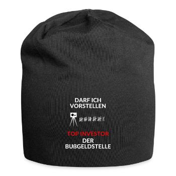 Offizieller Sponsor der Bußgeldstelle - Mechaniker - Jersey-Beanie - Schwarz - Vorne