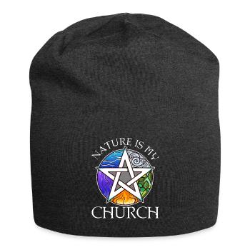 La nature est mon église - Bonnet en jersey - charbon - Devant