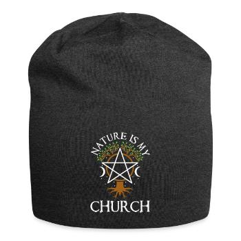 La nature est mon église - Bonnet en jersey - charbon - Devant