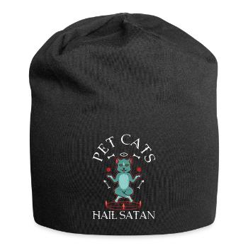 Pet Cats Hail Satan - Jersey Beanie - black - Front