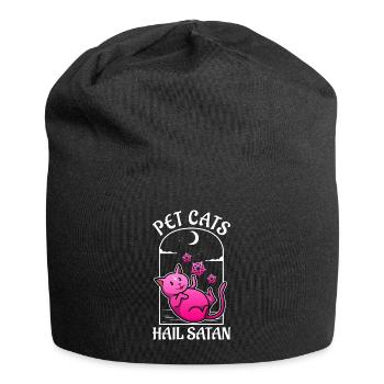 Pet Cats Hail Satan - Jersey Beanie - black - Front