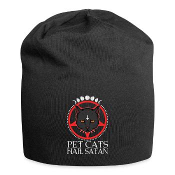 Pet Cats Hail Satan - Jersey Beanie - black - Front