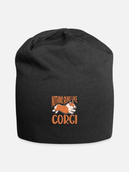 Corgi - Jersey-Beanie - Schwarz