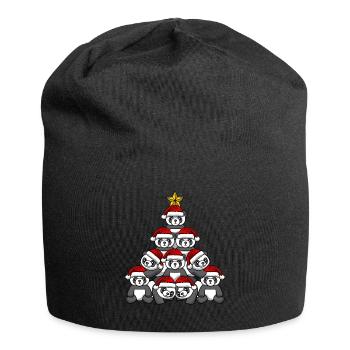 Arbre de Noël Panda - Bonnet en jersey - noir - Devant