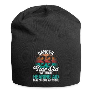 33 Birthday Idea Humor May Shout Funny 33 Year Old - Jersey-Beanie - Schwarz - Vorne