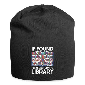 If Found Please Return to Library - Jersey-Beanie - Schwarz - Vorne