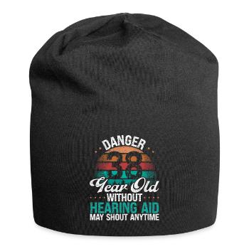 38 Birthday Idea Humor May Shout Funny 38 Year Old - Jersey-Beanie - Schwarz - Vorne
