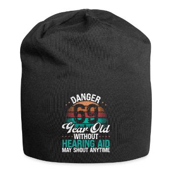 69 Birthday Idea Humor May Shout Funny 69 Year Old - Jersey-Beanie - Schwarz - Vorne