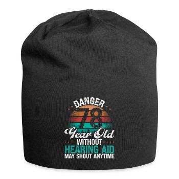 78 Birthday Idea Humor May Shout Funny 78 Year Old - Jersey-Beanie - Schwarz - Vorne
