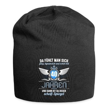 40 Jahre Jung Schön Dynamisch 40 Geburtstag - Jersey-Beanie - Schwarz - Vorne
