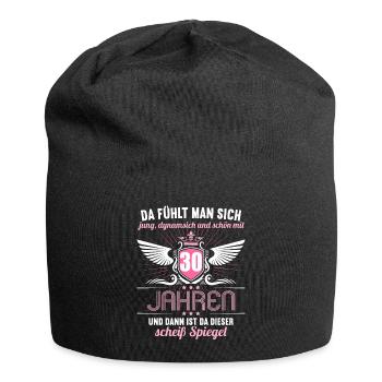 30 Jahre Jung Schön Dynamisch 30 Geburtstag - Jersey-Beanie - Schwarz - Vorne