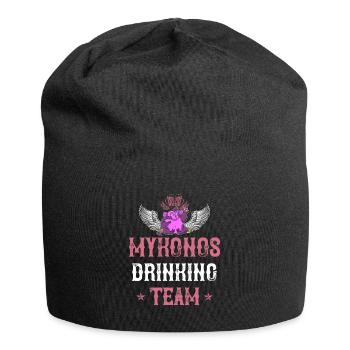 Équipe de mykonos drinking - Bonnet en jersey - noir - Devant