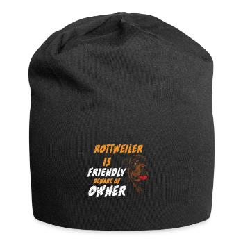Rottweiler Geschenk für Hunde Fans Rottweiler - Jersey-Beanie - Schwarz - Vorne