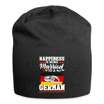 Happiness Is being Married To A German Germany - Jersey-Beanie - Schwarz - Vorne