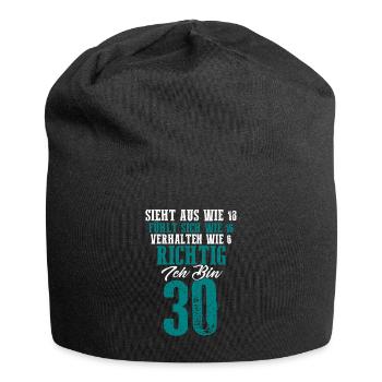 Vintage 30 Jahre Mann 30ter Geschenk 30. Geburtsta - Jersey-Beanie - Schwarz - Vorne