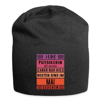 Physik Geburtstag Mai geboren Physikerin - Jersey-Beanie - Schwarz - Vorne