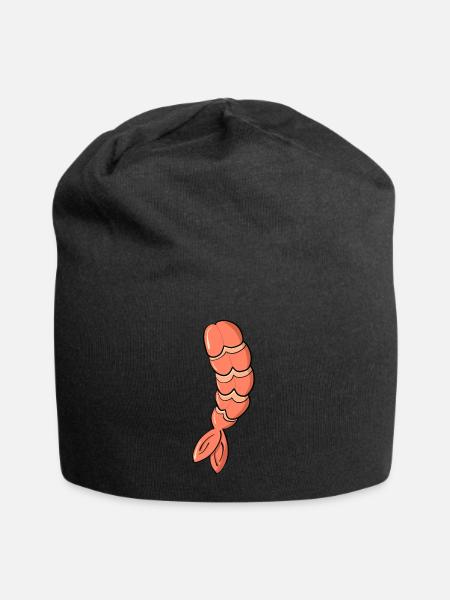 Sushi Shrimp Halloween Kostüm Sushi Liebhaber - Jersey-Beanie - Schwarz