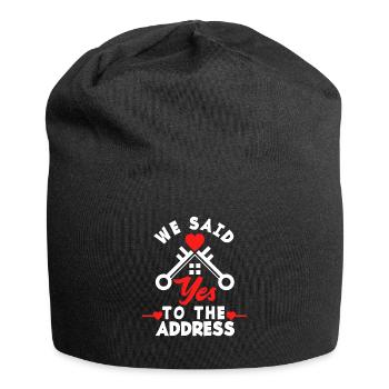 Homeowner Home Purchase Gift - Jersey Beanie - black - Front