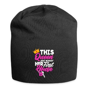 Homeowner Home Purchase Gift - Jersey Beanie - black - Front