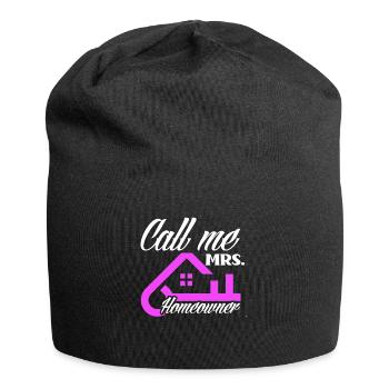 Homeowner Home Purchase Gift - Jersey Beanie - black - Front