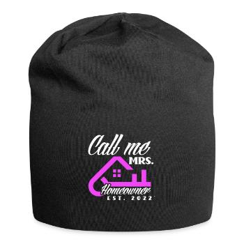 Homeowner Home Purchase Gift - Jersey Beanie - black - Front