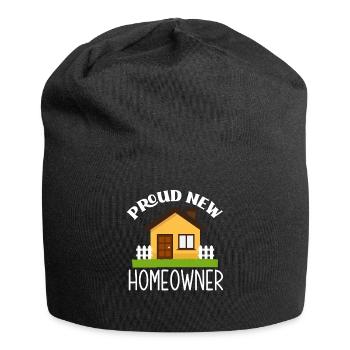Homeowner Home Purchase Gift - Jersey Beanie - black - Front